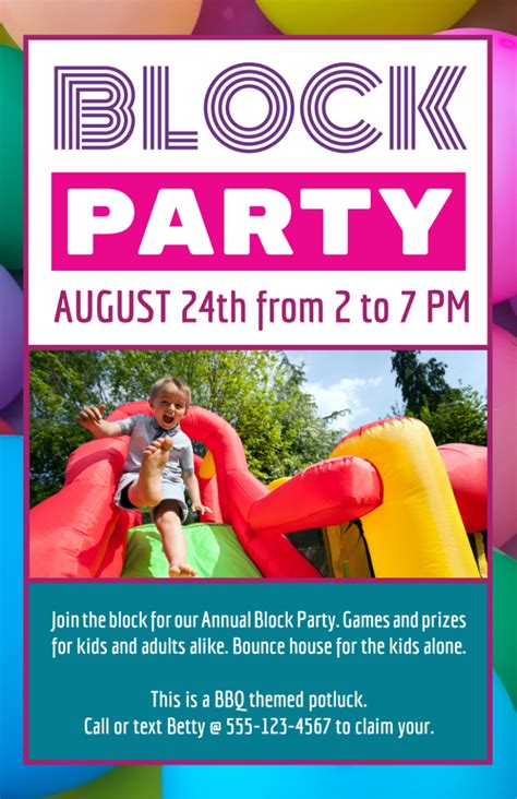 Free Printable Block Party Flyers