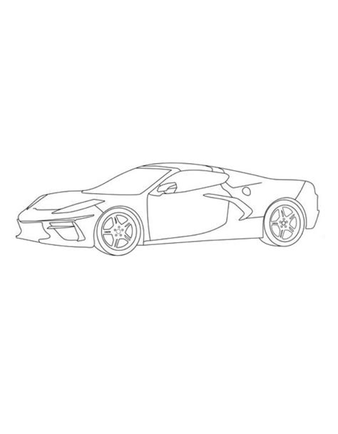 Corvette Coloring Pages Free Printable Pdf