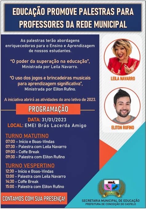 Educação Promove Palestras para Professores da Rede Municipal Leila