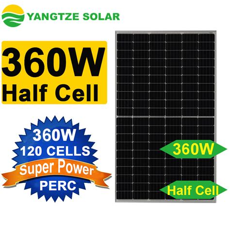 New Technology Yangtze Solar 120 Cell Half Cut Mono Solar Panel 330W