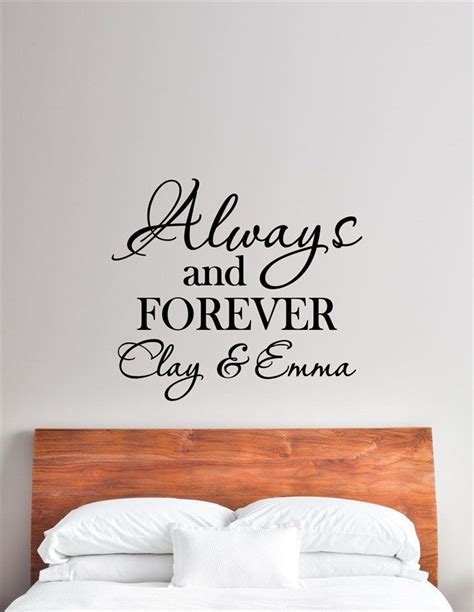 Custom Always And Forever Vinyl Decal Home Decor Wall Art Bedroom