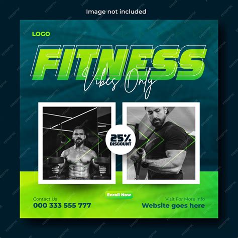 Premium Vector | Gym fitness club advertise promotional Instagram post