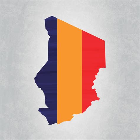 Chad map with flag 4266676 Vector Art at Vecteezy