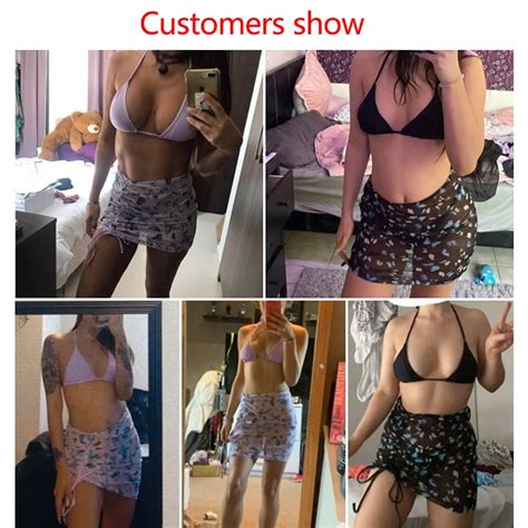 New Women S Piece High Waist Swimsuit Sexy Halter Top Micro Bikini Butterfly Print Swimwear