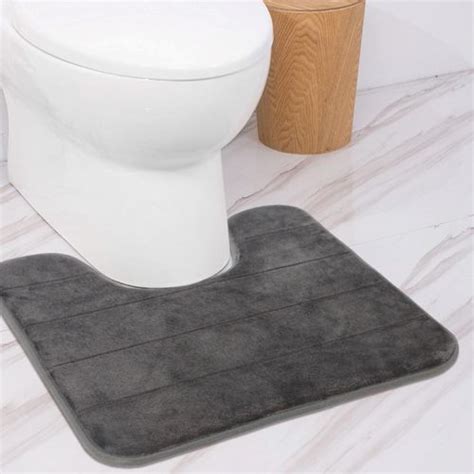 Barelli Bath Mat Contour 50cm X 50cm Non Slip Memory Foam Grey