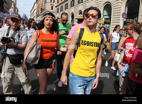 Rome Italy 10th June 2017 People Celebrate Gay Pride In Rome Italy Gari Wyn Williams Alamy