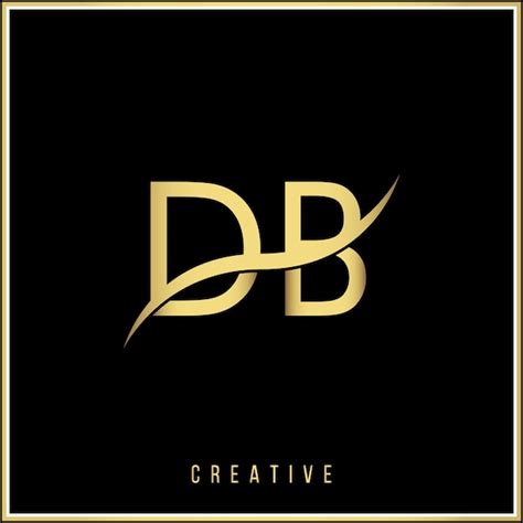 Premium Vector Db Creative Golden Premium Vector Latter Logo Design