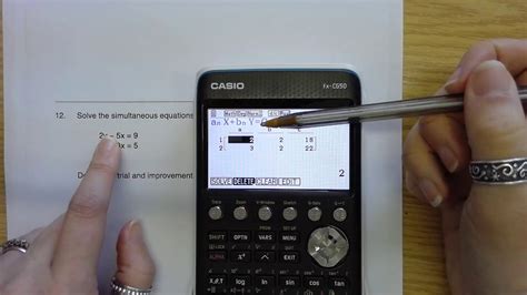 Casio Fx Cg50 8 Simultaneous Equations Both Linear Youtube