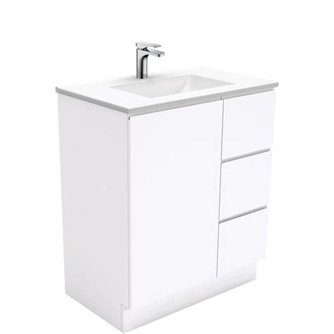 Fienza Vanessa Fingerpull Kickboard Vanity Mm Mm Gloss White