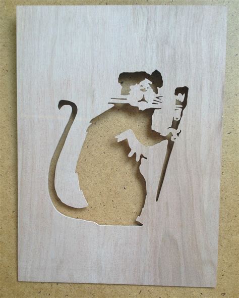 Banksy Rat Painter Stencil - Etsy