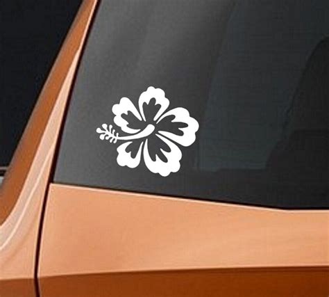 Hawaii Flower Hibiscus Decal 4x4 Car Window Sticker Beach Floral