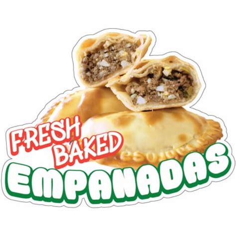 SignMission D DC 8 Fresh Baked Empanadas19 8 In Decal Concession Stand