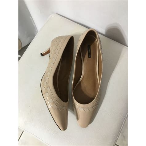 Sapato Scarpin Nude Trançado Sapato Feminino Corello Usado 72625908 enjoei