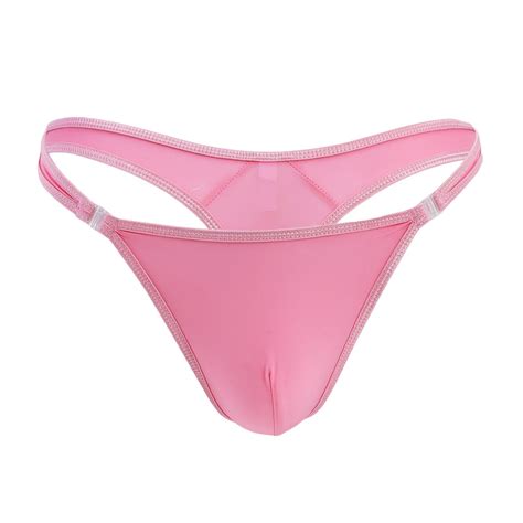 Eoywhk Men S Thong Underwear Cooling Ice Silk Bikini Underwear Adjustable Buckle Super Soft T