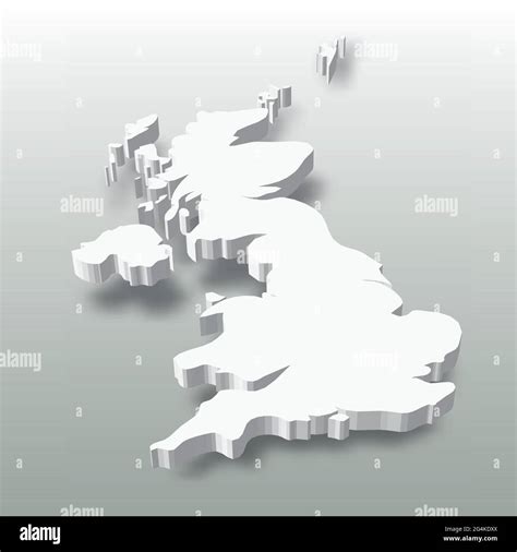 United Kingdom Of Great Britain And Northern Ireland Uk White 3d