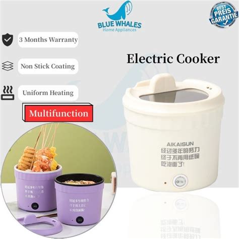 Multifunctional Electric Cooker L Noodle Pot Small Hot Pot Cooker Mini Rice Cooker Non Stick