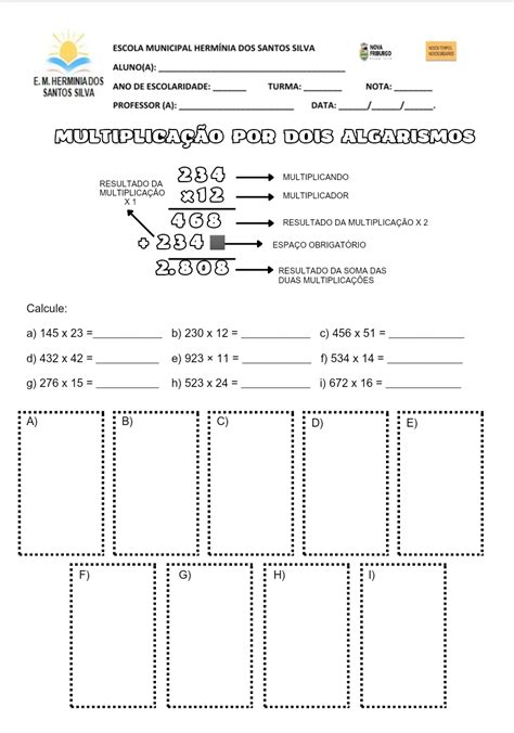 Multiplicação Por Dois Algarismos 4 Ano - PEDAGOGIA COM A TIA SUH: MULTIPLICAÇÃO POR DOIS ALGARISMOS