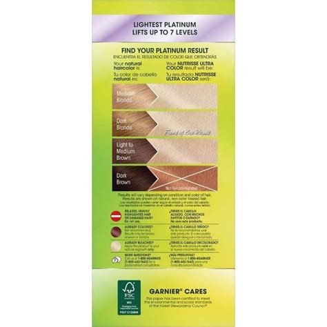 Garnier Nutrisse Ultra Color Blondes Advance Lightening Cream Lightest Platinum Blonde Color