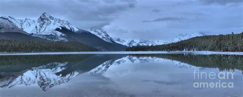 Maligne Lake Winter Storm Clouds Photograph by Adam Jewell - Pixels