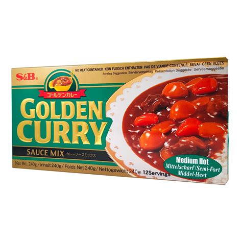S B Golden Curry Medium Hot No Meat Contained G Amazon Co Uk Grocery