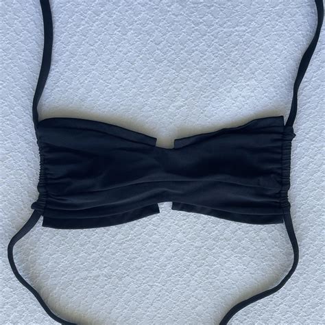 FAE Swim Black Saskia Strapless Bikini Top Size Depop