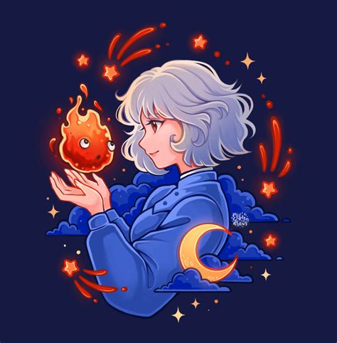 Sophie And Calcifer Studio Ghibli And 1 More Drawn By Drawselby