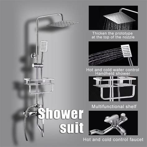 Shower Set With Faucet In Square Shower Set Stainless Steel Hot And Cold Bathroom Water