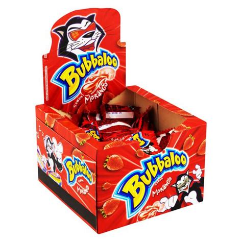 Chiclete Morango Bubbaloo Caixa 300g 60 Unidades Tateno Supermercado