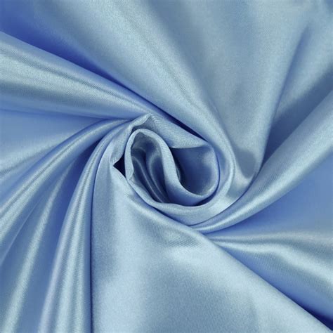 Monster Polyester Satin Light Blue Stoffen Hemmers