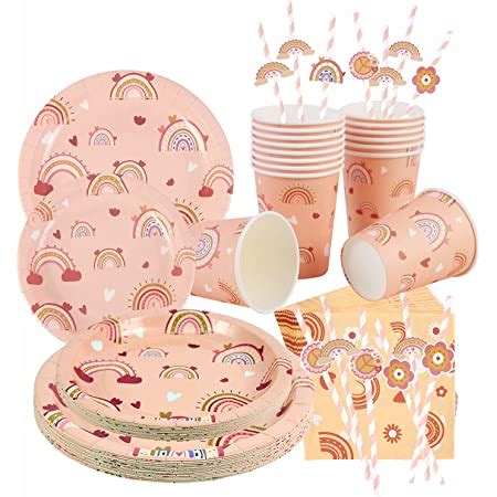 Sunbeauty Anniversaire Decoration Fille Arc En Ciel Boh Me Deco Set D