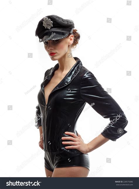 Sexy Semi Nude Police Woman On库存照片228575086 Shutterstock