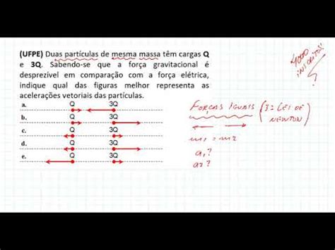 Ufpe Duas Part Culas De Mesma Massa T M Cargas Q E Q Sabendo Se Que