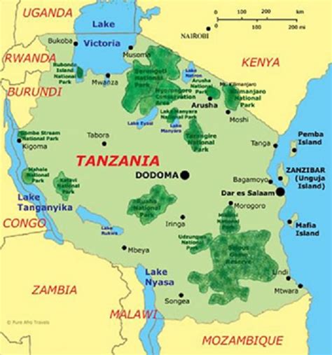 Detailed Relief Map Of Tanzania Tanzania Africa Mapsl