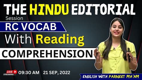 THE HINDU Editorial Analysis RC VOCABULARY With Reading COMPREHENSION