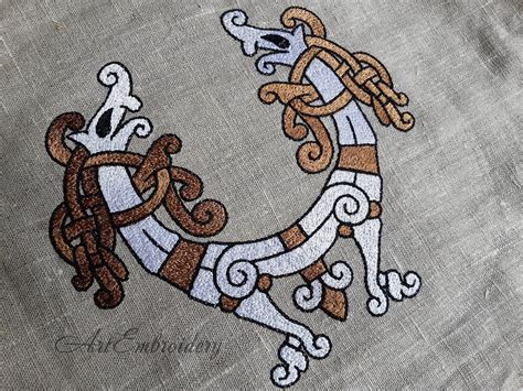 Mammen Creature Celtic Mythological Creature Dragon Goat Etsy