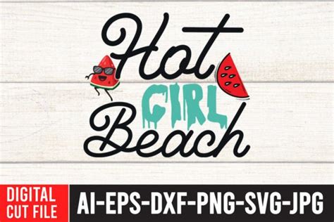 Hot Girl Beach Svg Cut File Graphic By Ranacreative Creative Fabrica