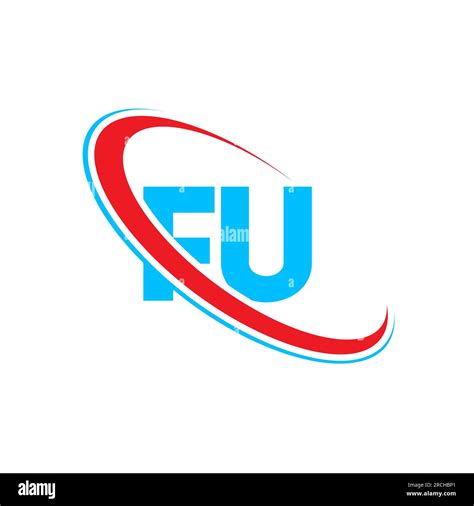 Fu F U Letter Logo Design Initial Letter Fu Linked Circle Upercase