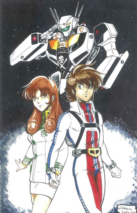 Rick Hunter And Lisa Hayes Robotech Art