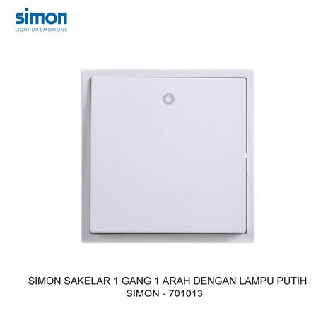 Listrikkita Simon Gang Way Switch Module With Led White