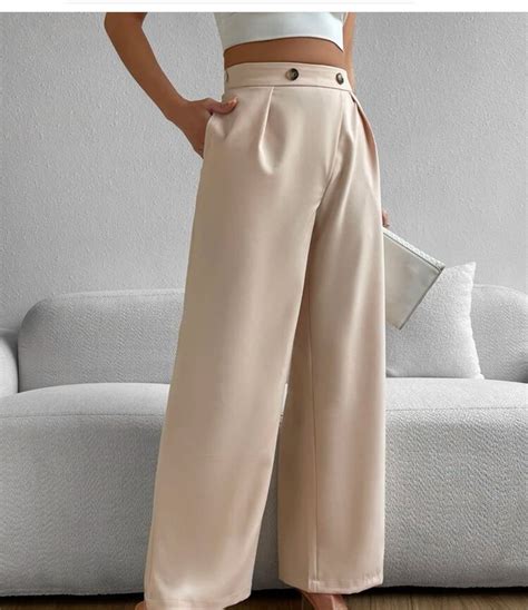 Pantalona Bege Nude Cal A Feminina Shein Nunca Usado Enjoei