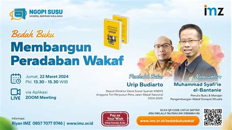 Ngopi Susu Imz Bedah Buku Membangun Peradaban Wakaf Youtube