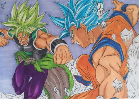 Broly Vs Goku Drawings