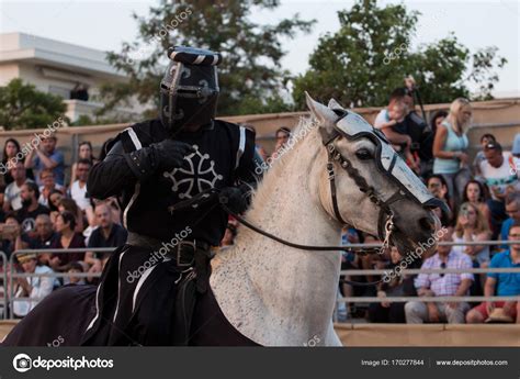 Medieval warrior with horse – Stock Editorial Photo © membio #170277844