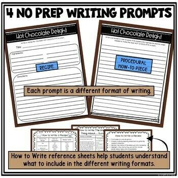 Hot Chocolate Writing Activity Winter Writing Prompts By Pam S Place
