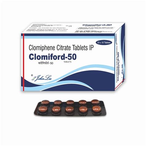 Clomiford 50 Mg Clomiphene Citrate Tablets Packaging Size 10x10 At Rs