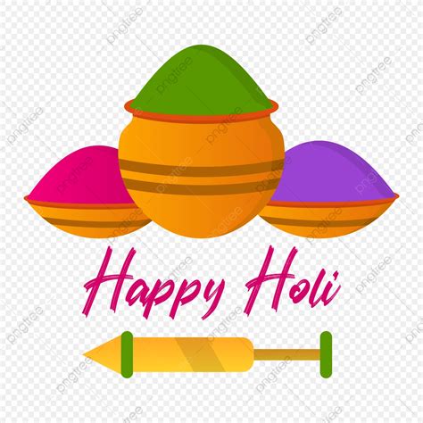 Holi Pichkari Vector Hd Images Happy Holi Pichkari Color India