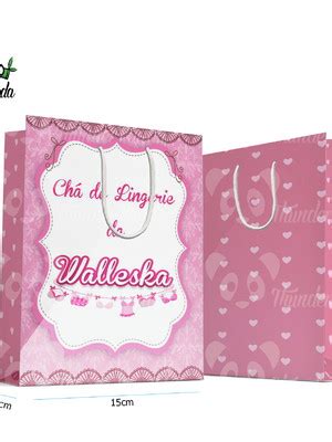 Sacola Para Lembrancinha Personalizada Para Cha Lingerie Compre Produtos Personalizados No Elo7
