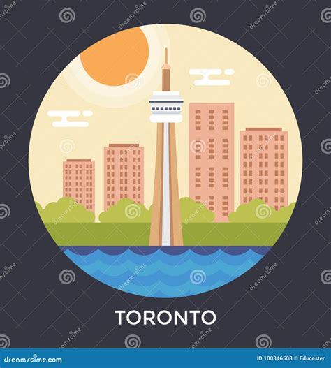 Toronto, Canada Vector Icon Stock Illustration - Illustration of