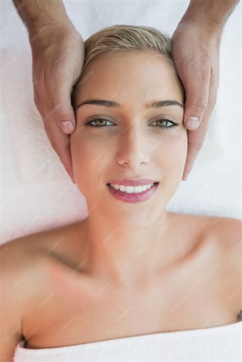 Premium Photo Attractive Woman Receiving Head Massage At Spa Center