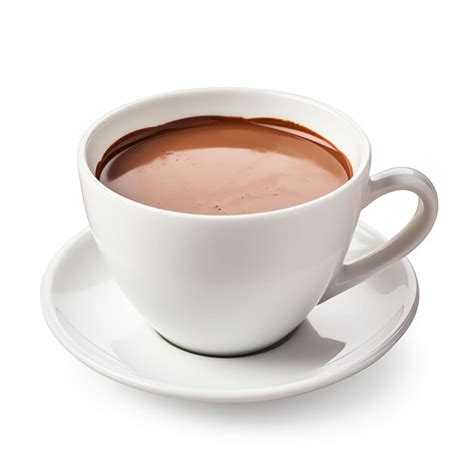 Premium Photo A Hot Chocolate In White Cup Studio Light Isolated On White Background
